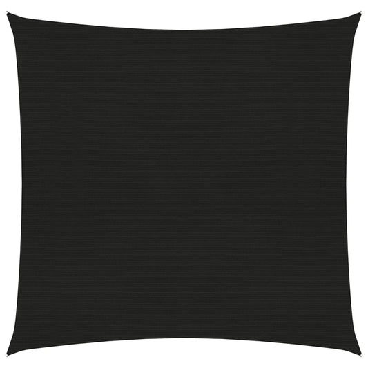 vidaXL Sunshade Sail 160 g/mŒ_ Black 3x3 m HDPE