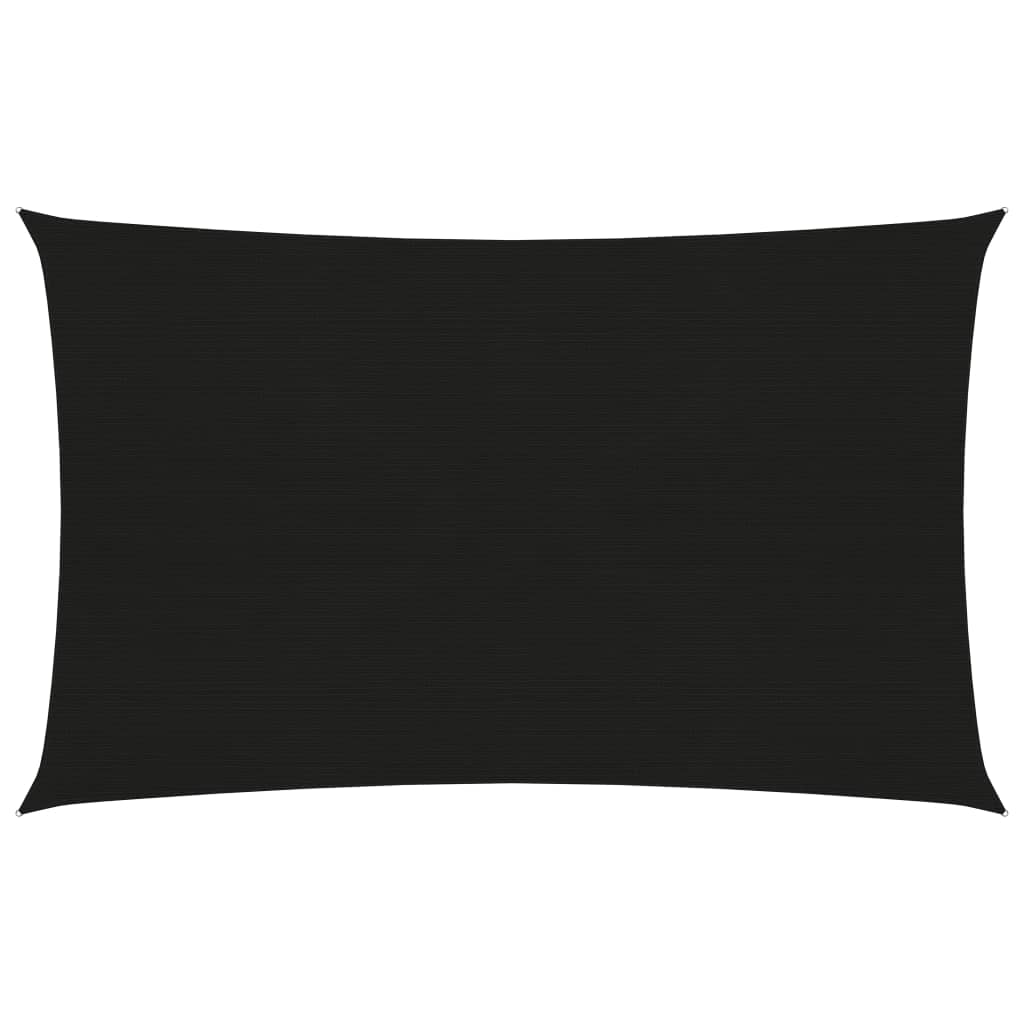 vidaXL Sunshade Sail 160 g/mŒ_ Black 2x4.5 m HDPE