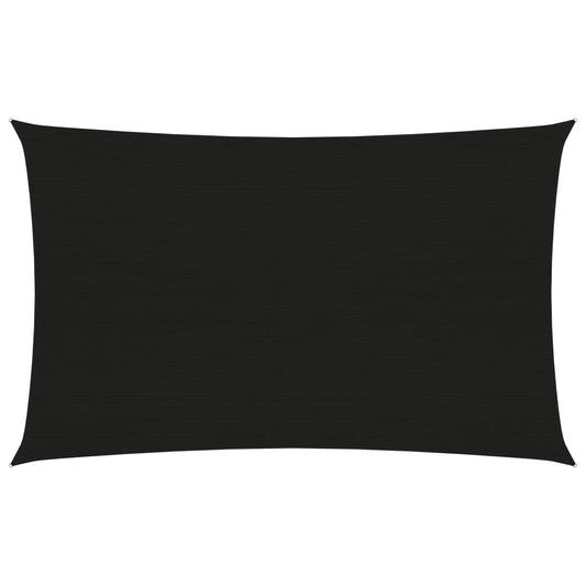 vidaXL Sunshade Sail 160 g/mŒ_ Black 2x4.5 m HDPE