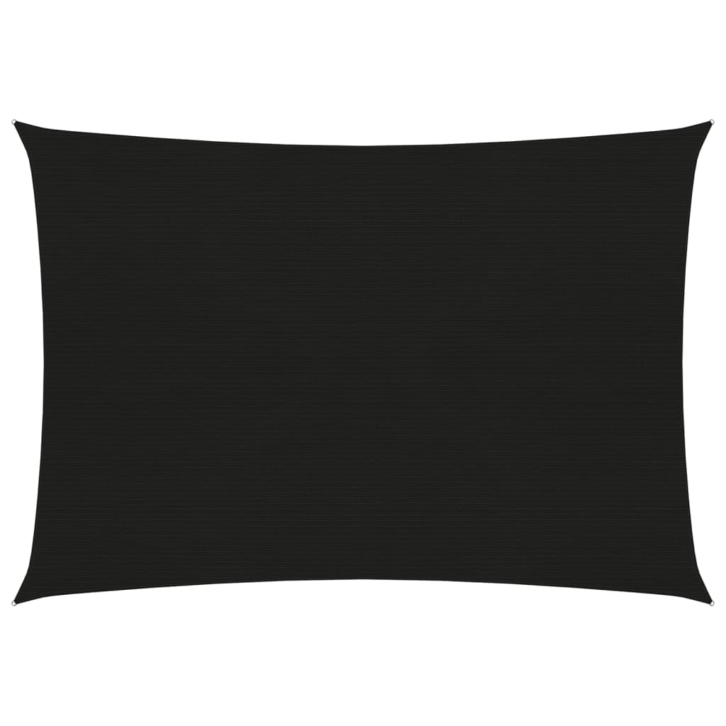 vidaXL Sunshade Sail 160 g/mŒ_ Black 2.5x3.5 m HDPE