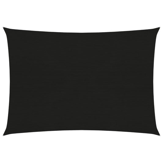 vidaXL Sunshade Sail 160 g/mŒ_ Black 2.5x3.5 m HDPE