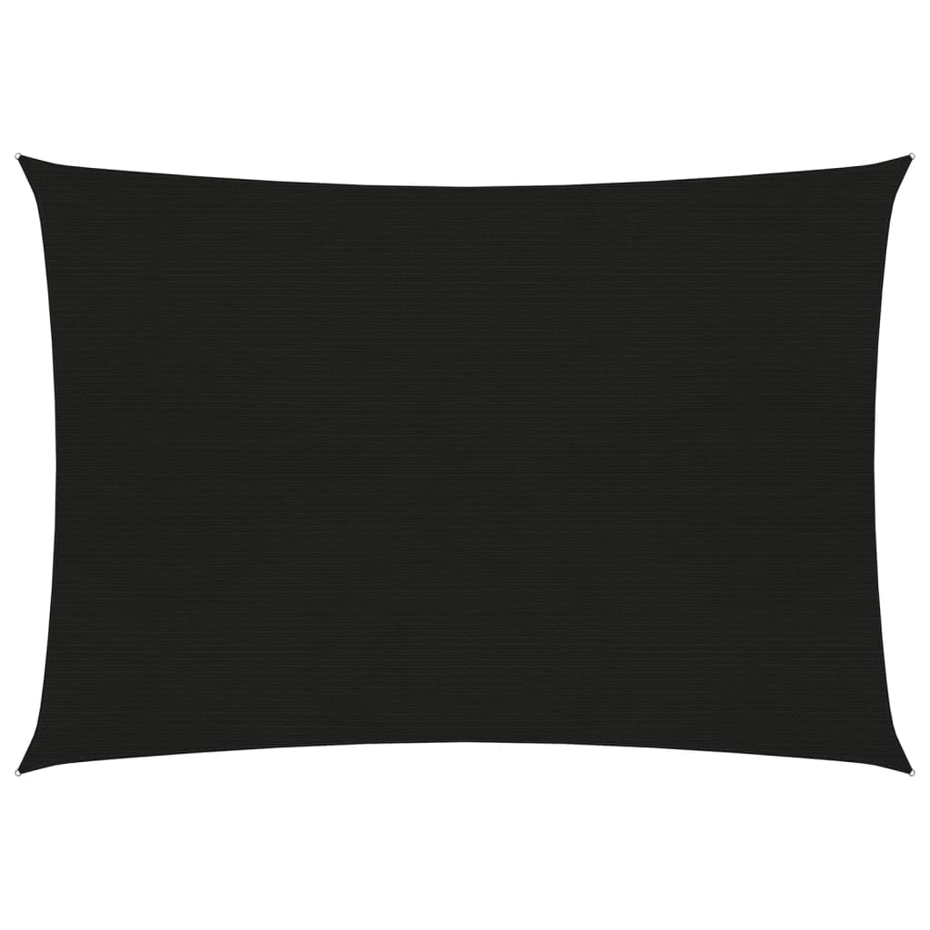 vidaXL Sunshade Sail 160 g/mŒ_ Black 3x4.5 m HDPE