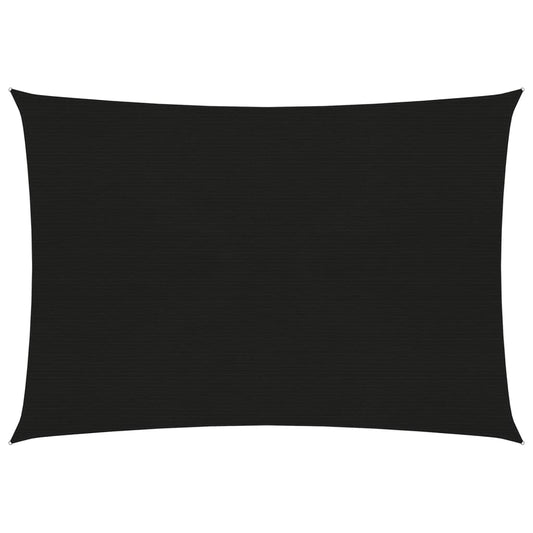 vidaXL Sunshade Sail 160 g/mŒ_ Black 3x4.5 m HDPE