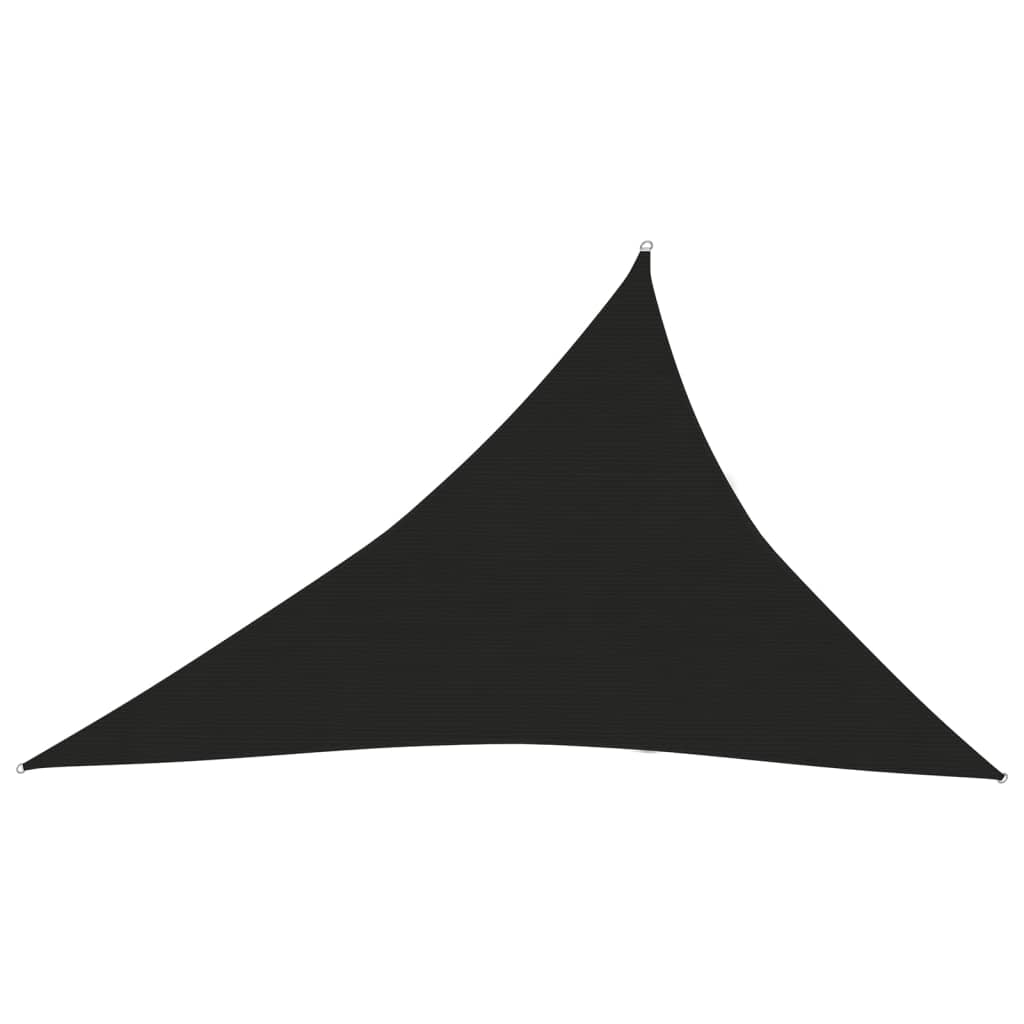 vidaXL Sunshade Sail 160 g/mŒ_ Black 4x5x6.8 m HDPE