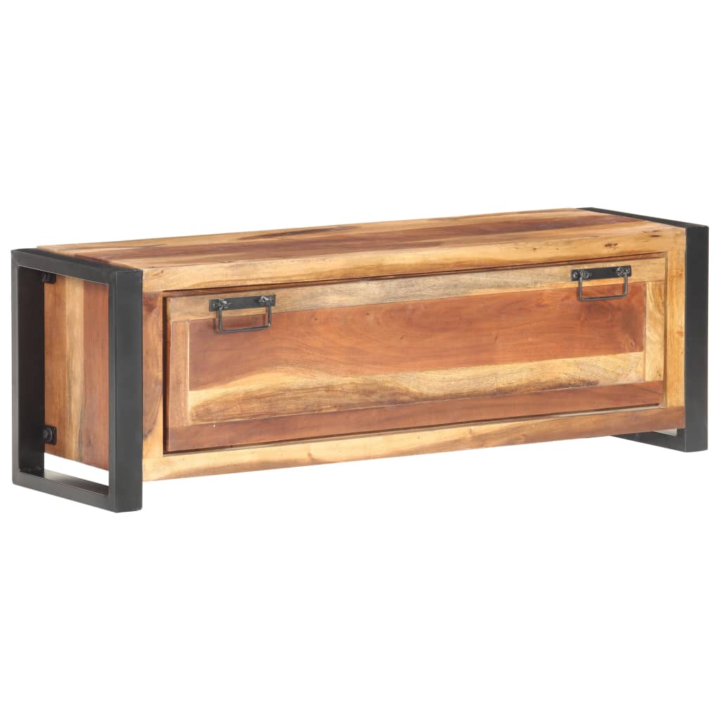 vidaXL Shoe Cabinet 120x35x40 cm Solid Wood with Sheesham Finish