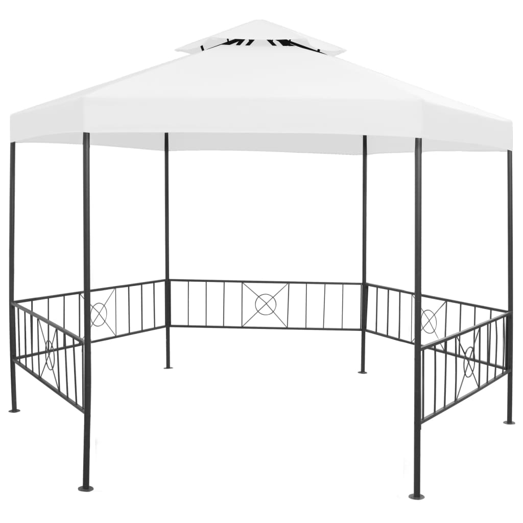 vidaXL Garden Gazebo 323x275x265 cm White 180 g/mŒ_