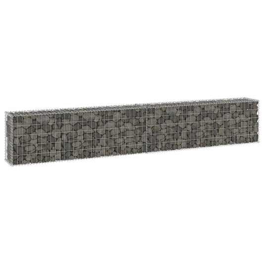vidaXL Gabion Wall with Covers Galvanised Steel 300x30x50 cm