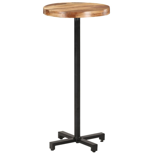 vidaXL Bar Table Round íÖ50x110 cm Solid Acacia Wood