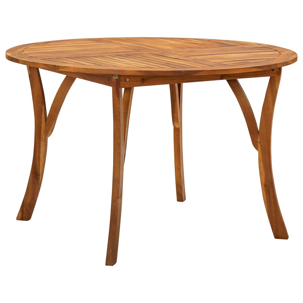 vidaXL Garden Table íÖ120 cm Solid Acacia Wood
