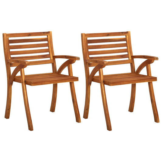 vidaXL Garden Chairs 2 pcs Solid Acacia Wood