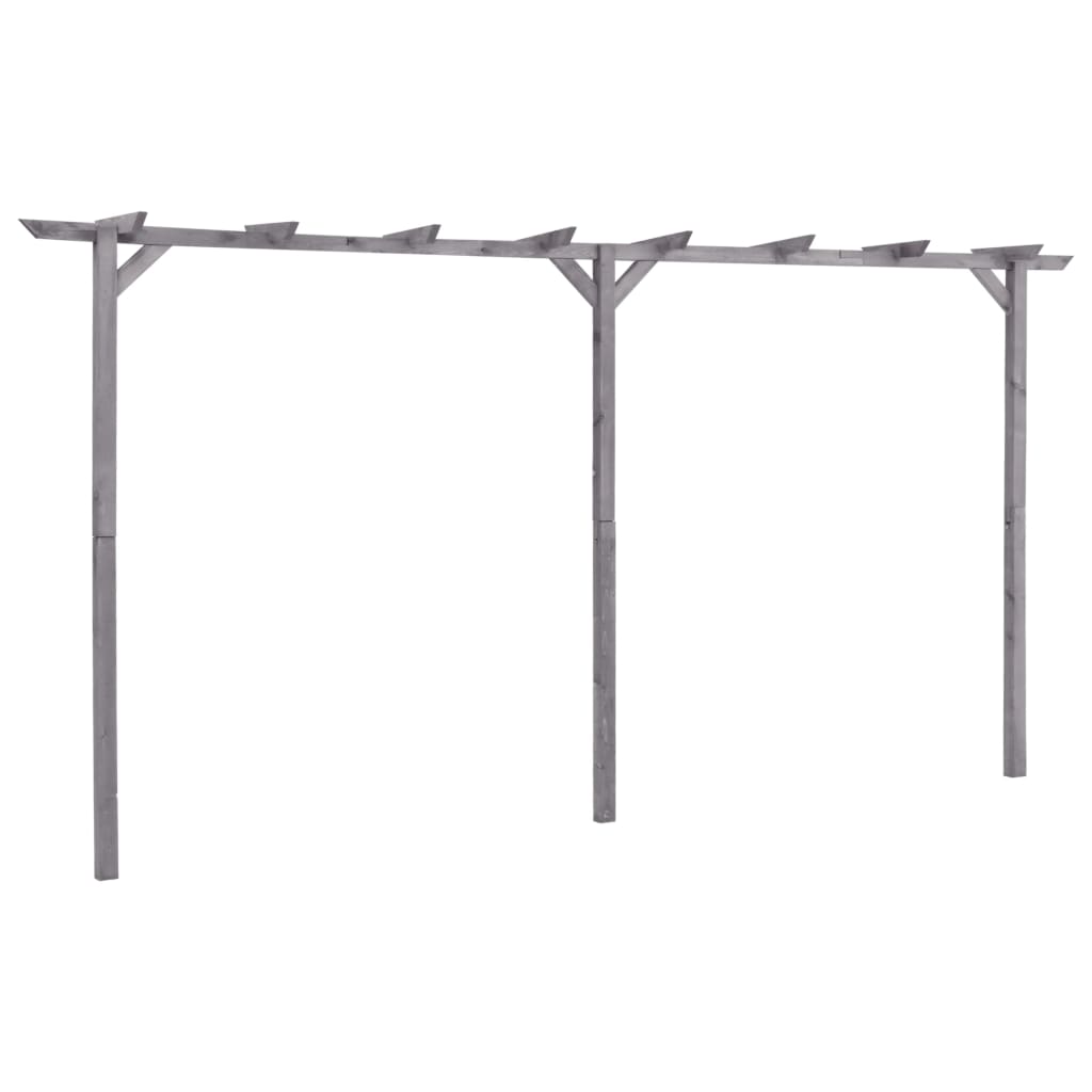 vidaXL Garden Pergola Grey 400x40x205 cm Impregnated Pinewood