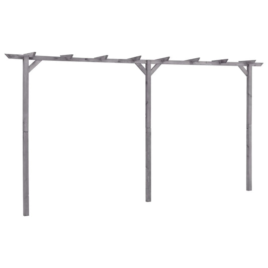vidaXL Garden Pergola Grey 400x40x205 cm Impregnated Pinewood