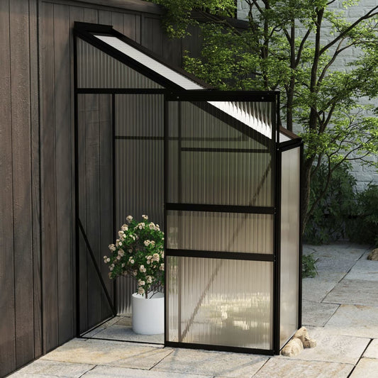 vidaXL Greenhouse Anthracite Aluminium 1.38 mŒ_