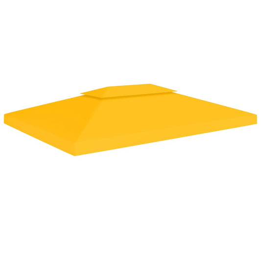 vidaXL 2-Tier Gazebo Top Cover 310 g/mŒ_ 4x3 m Yellow