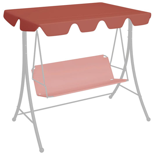 vidaXL Replacement Canopy for Garden Swing Terracotta 188/168x110/145cm