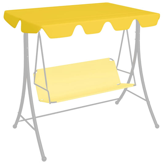 vidaXL Replacement Canopy for Garden Swing Yellow 188/168x110/145 cm
