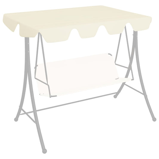 vidaXL Replacement Canopy for Garden Swing Cream 150/130x70/105 cm