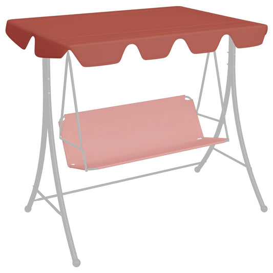 vidaXL Replacement Canopy for Garden Swing Terracotta 150/130x70/105cm