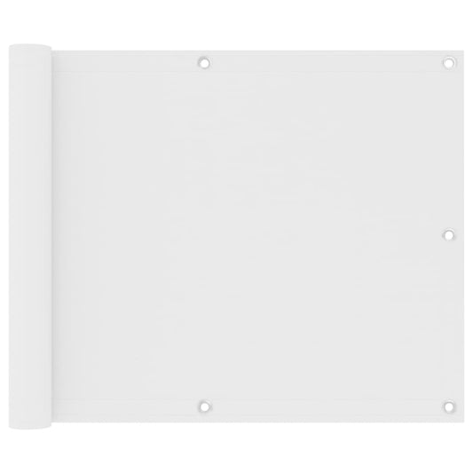 vidaXL Balcony Screen White 75x400 cm Oxford Fabric
