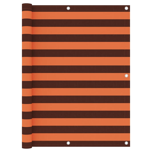 vidaXL Balcony Screen Orange and Brown 120x300 cm Oxford Fabric