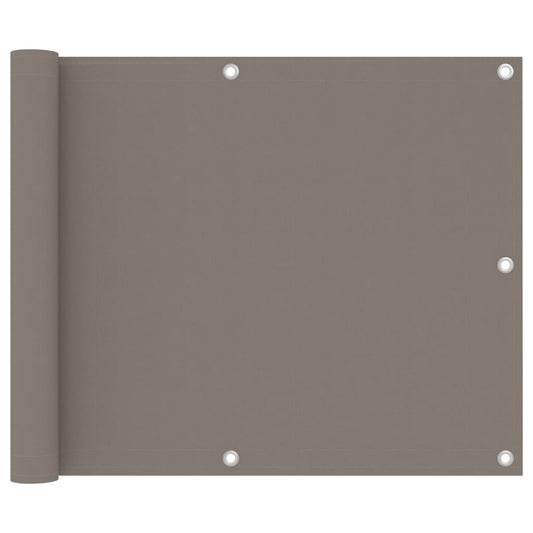 vidaXL Balcony Screen Taupe 75x400 cm Oxford Fabric