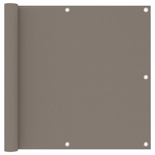 vidaXL Balcony Screen Taupe 90x300 cm Oxford Fabric