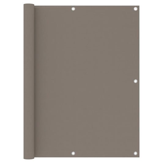 vidaXL Balcony Screen Taupe 120x400 cm Oxford Fabric