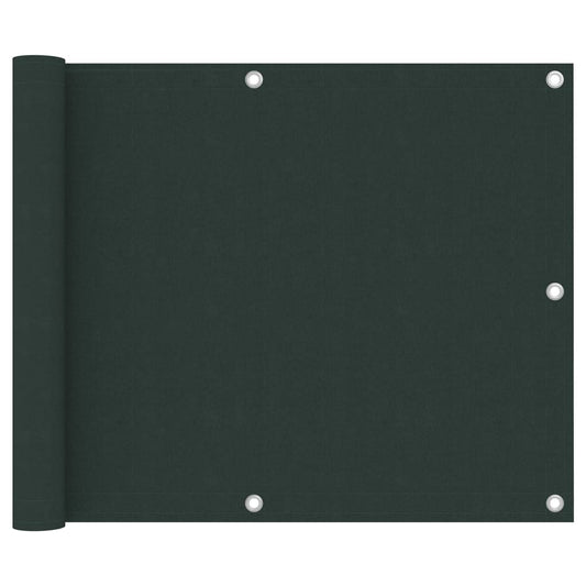 vidaXL Balcony Screen Dark Green 75x400 cm Oxford Fabric