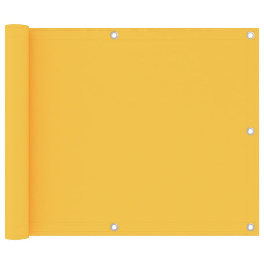 vidaXL Balcony Screen Yellow 75x400 cm Oxford Fabric