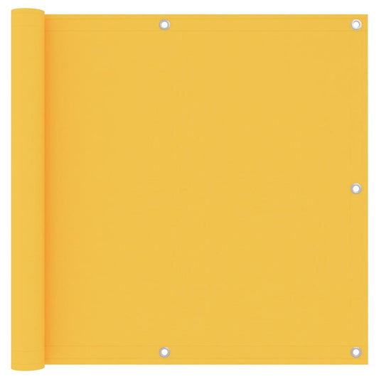 vidaXL Balcony Screen Yellow 90x400 cm Oxford Fabric