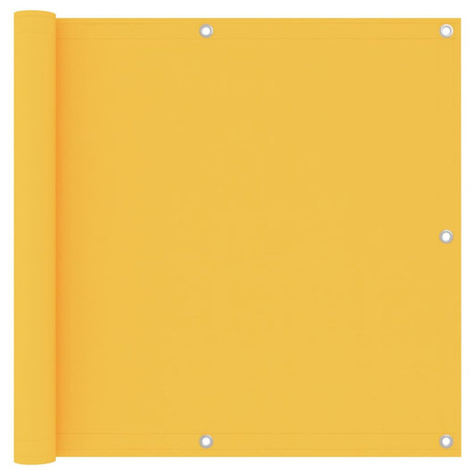 vidaXL Balcony Screen Yellow 90x600 cm Oxford Fabric