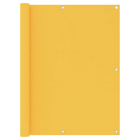vidaXL Balcony Screen Yellow 120x600 cm Oxford Fabric