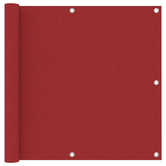 vidaXL Balcony Screen Red 90x400 cm Oxford Fabric