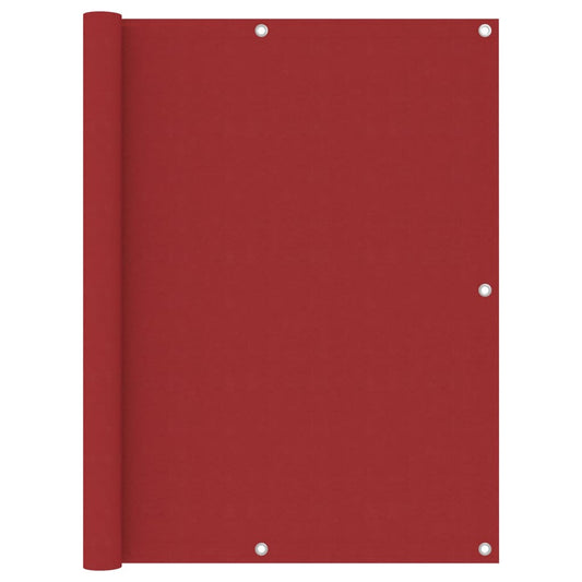 vidaXL Balcony Screen Red 120x500 cm Oxford Fabric