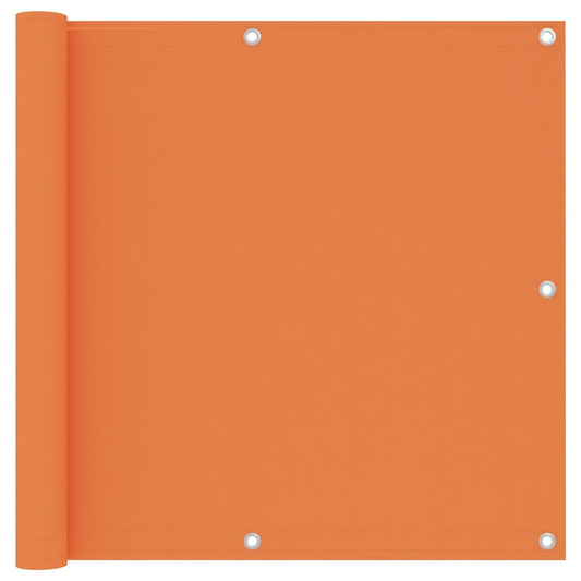 vidaXL Balcony Screen Orange 90x500 cm Oxford Fabric