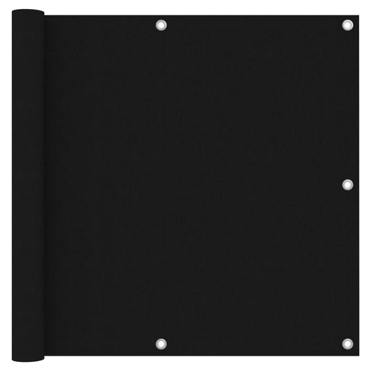 vidaXL Balcony Screen Black 90x600 cm Oxford Fabric