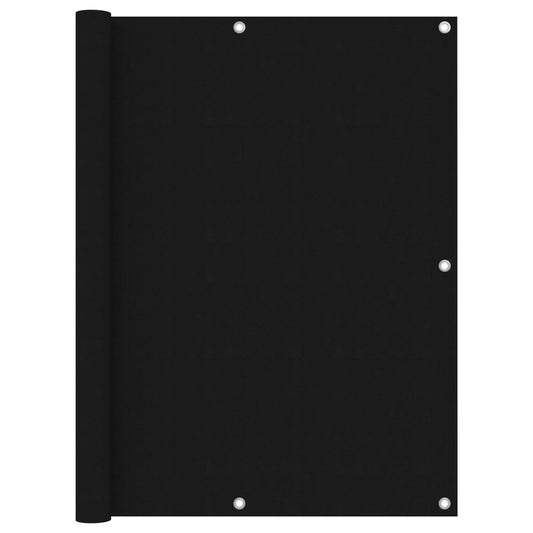 vidaXL Balcony Screen Black 120x400 cm Oxford Fabric