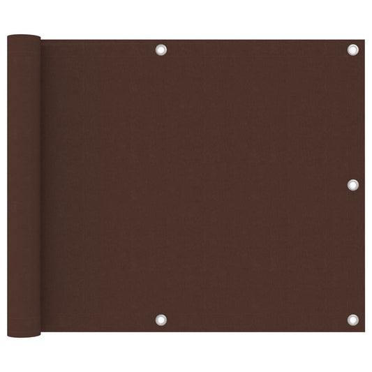 vidaXL Balcony Screen Brown 75x600 cm Oxford Fabric