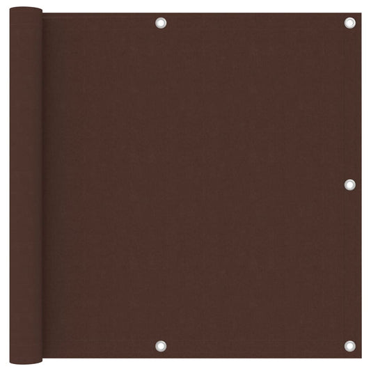vidaXL Balcony Screen Brown 90x400 cm Oxford Fabric