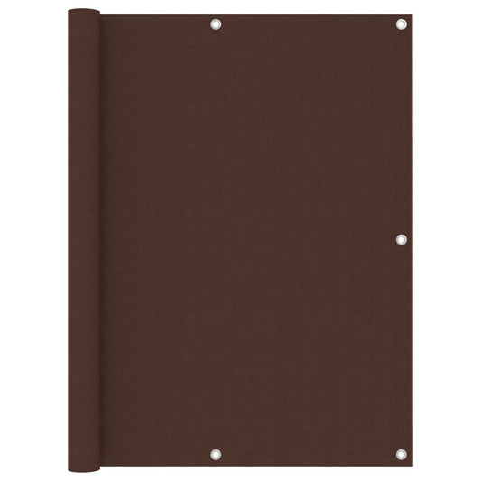 vidaXL Balcony Screen Brown 120x500 cm Oxford Fabric