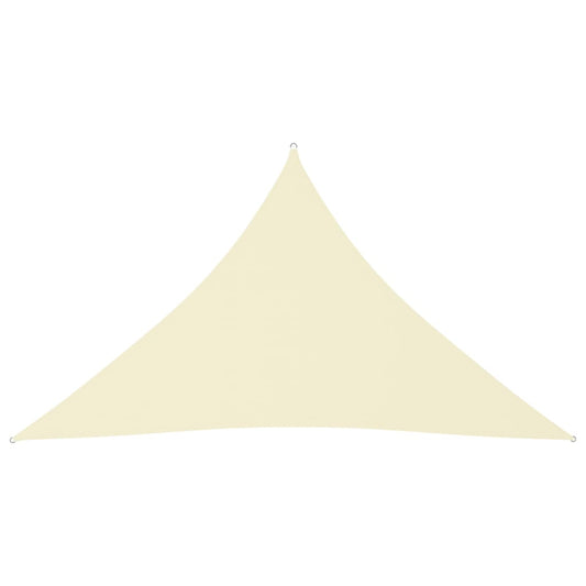 vidaXL Sunshade Sail Oxford Fabric Triangular 3.5x3.5x4.9 m Cream