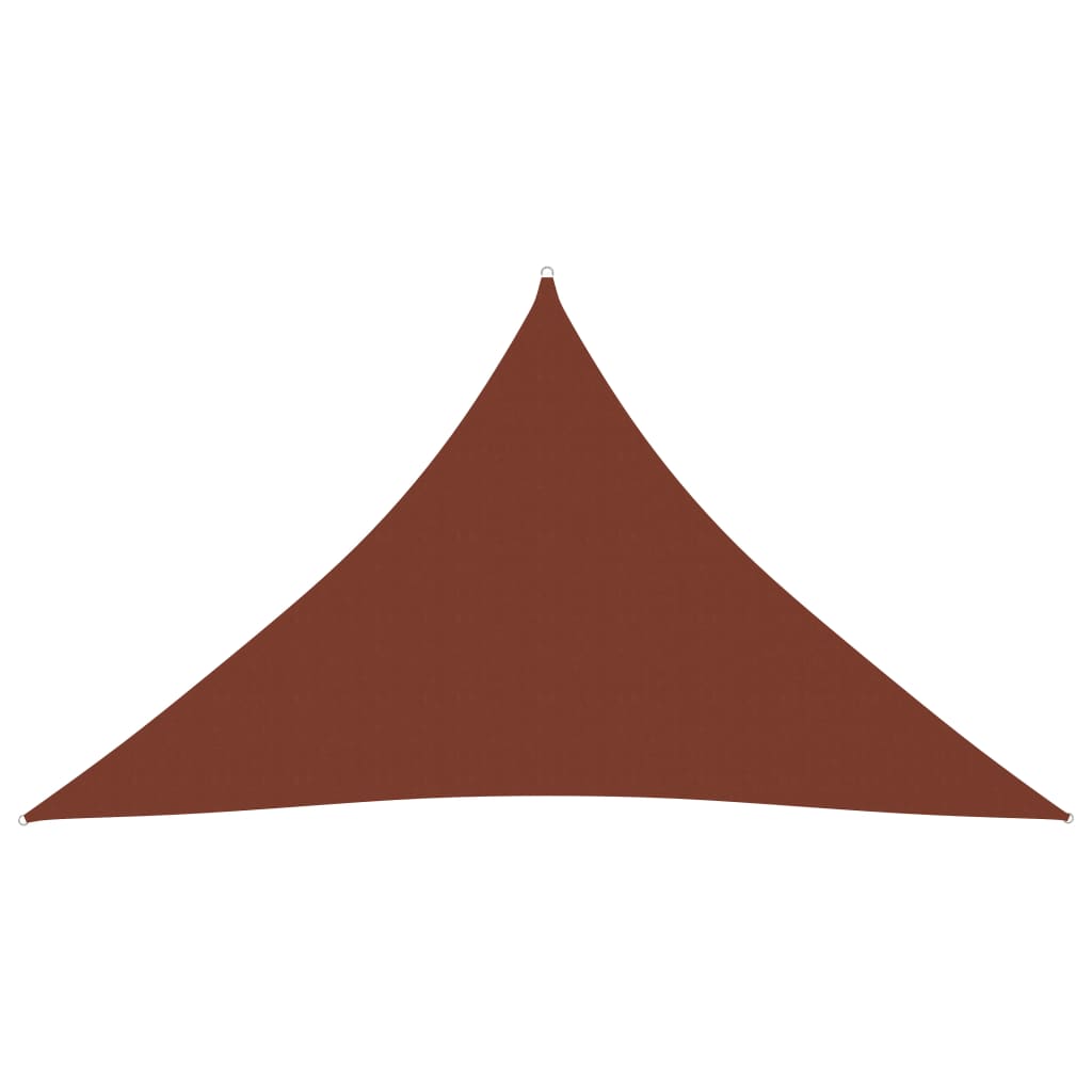 vidaXL Sunshade Sail Oxford Fabric Triangular 2.5x2.5x3.5 m Terracotta