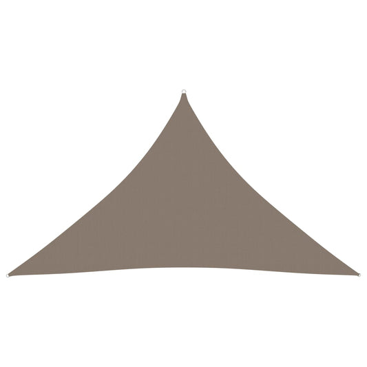 vidaXL Sunshade Sail Oxford Fabric Triangular 3.5x3.5x4.9 m Taupe