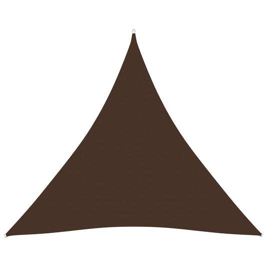 vidaXL Sunshade Sail Oxford Fabric Triangular 3.6x3.6x3.6 m Brown