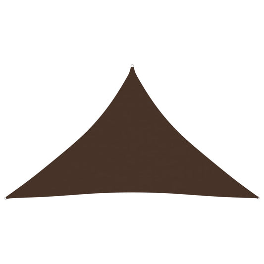 vidaXL Sunshade Sail Oxford Fabric Triangular 3.5x3.5x4.9 m Brown