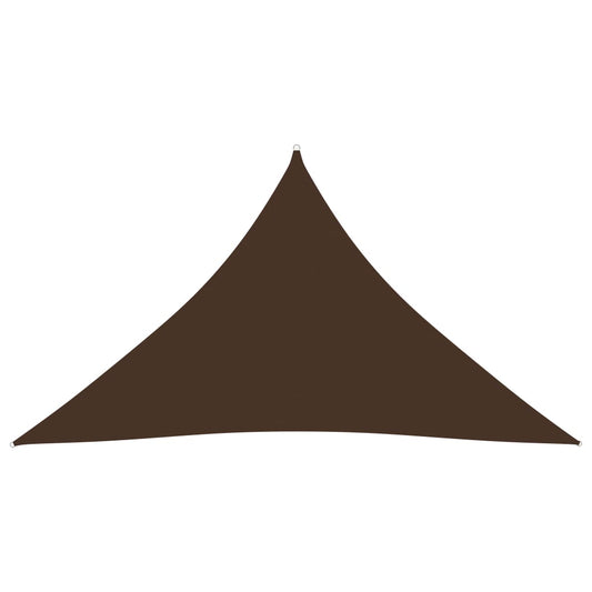 vidaXL Sunshade Sail Oxford Fabric Triangular 4x4x5.8 m Brown