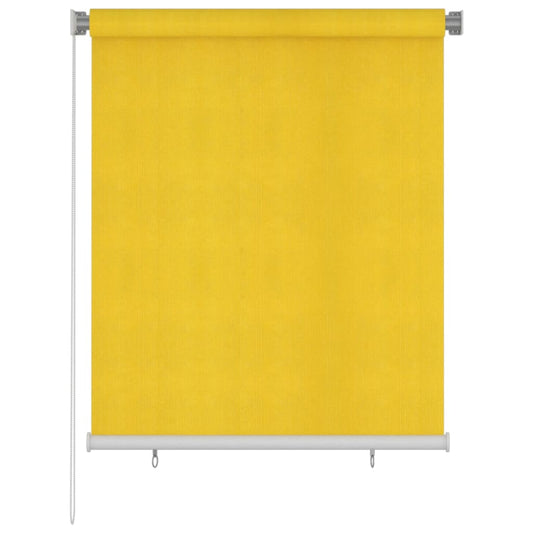 vidaXL Outdoor Roller Blind 120x140 cm Yellow HDPE