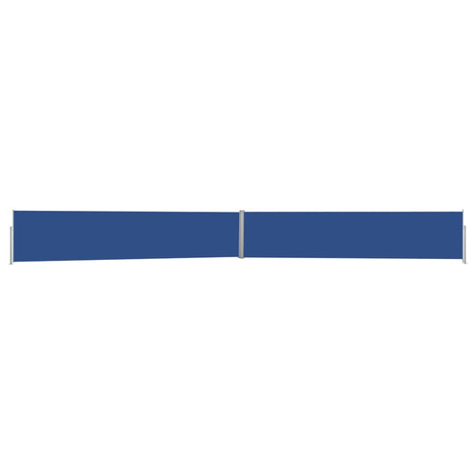 vidaXL Patio Retractable Side Awning 140x1200 cm Blue