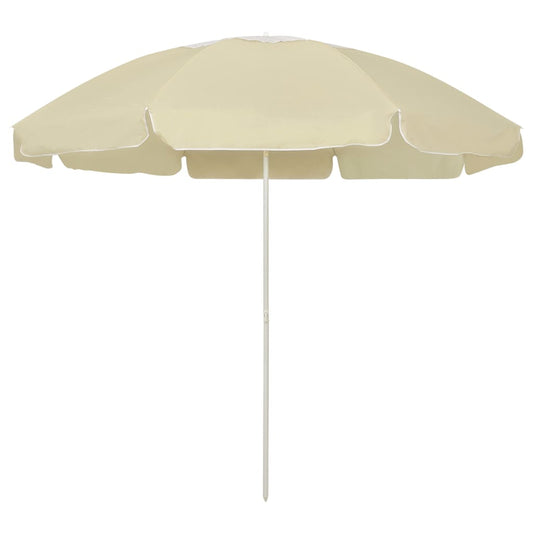 vidaXL Beach Umbrella Sand Yellow 240 cm