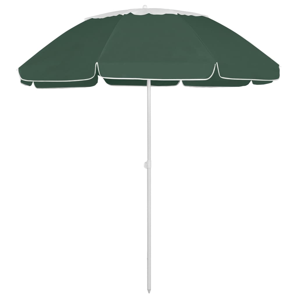 vidaXL Beach Umbrella Green 300 cm